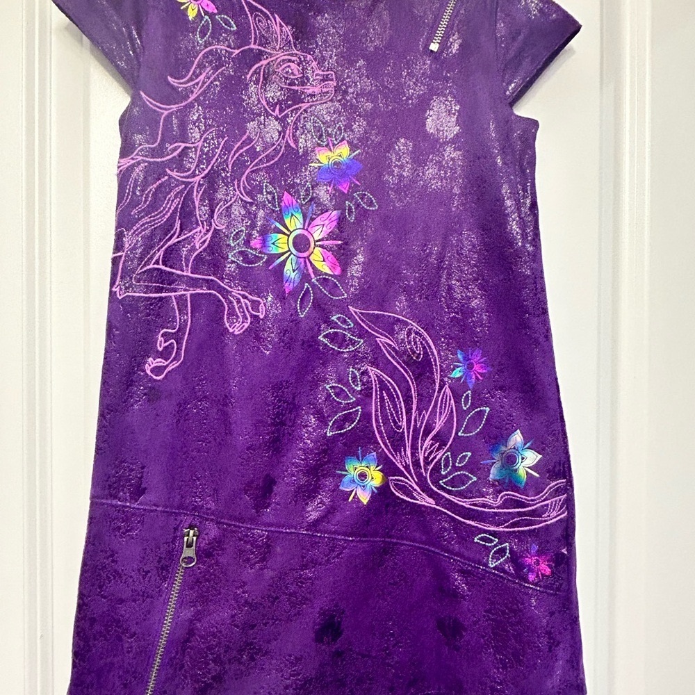 Raya and the Last Dragon Purple Dress with Floral and Animal Design
